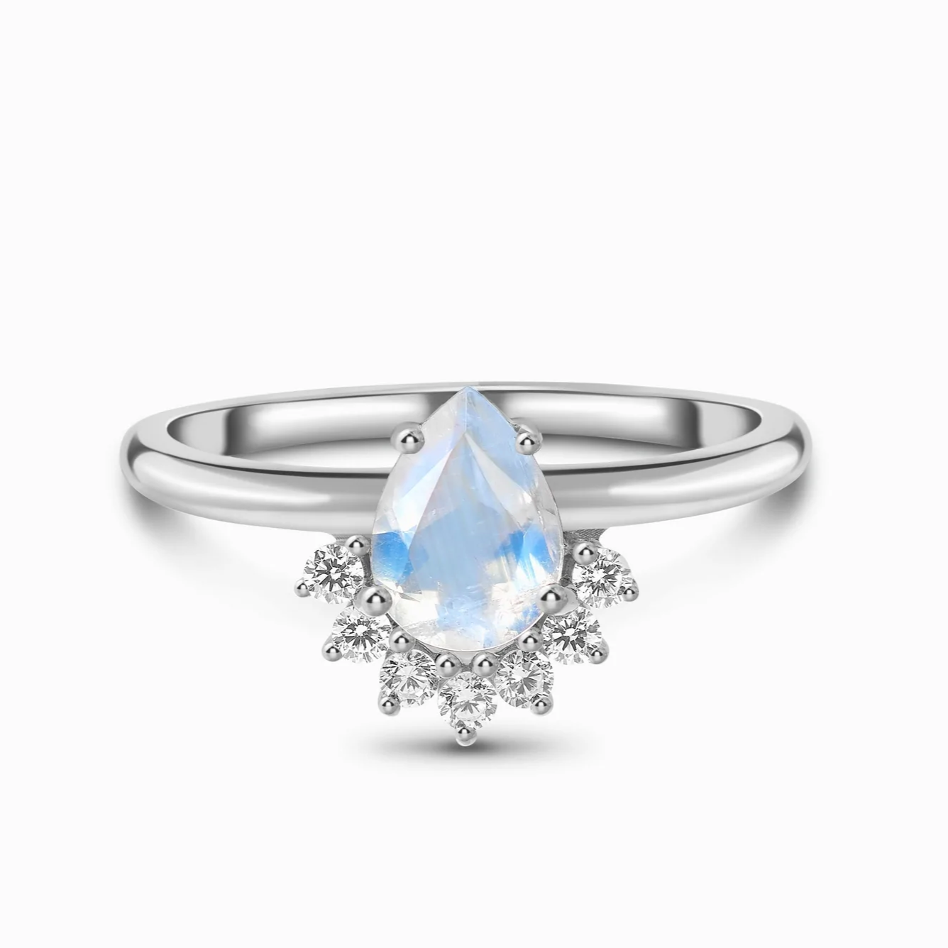 Moonstone Teardrop Ring