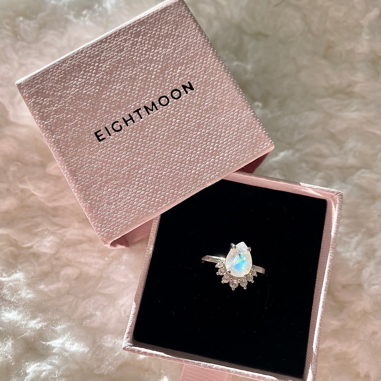 Moonstone Teardrop Ring